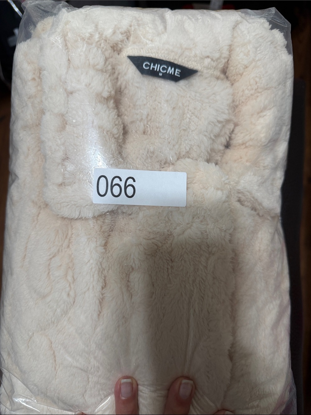 Cable Textured Lapel Neck Button Front Thermal Teddy Coat